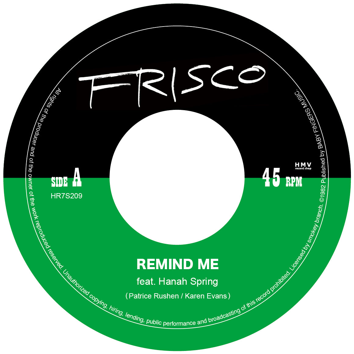 FRISCO / REMIND ME / UNCERTAINTY PRINCIPLE (7inch)