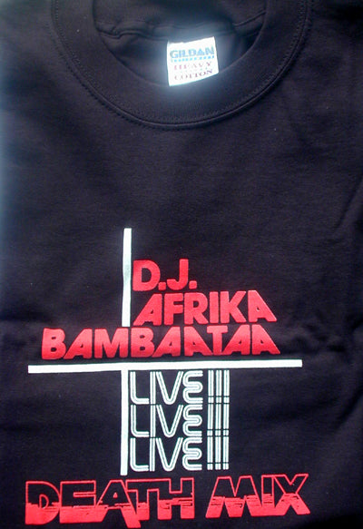 AFRIKA BAMBAATAA / DEATH MIX T-SHIRTS(SIZE:L)