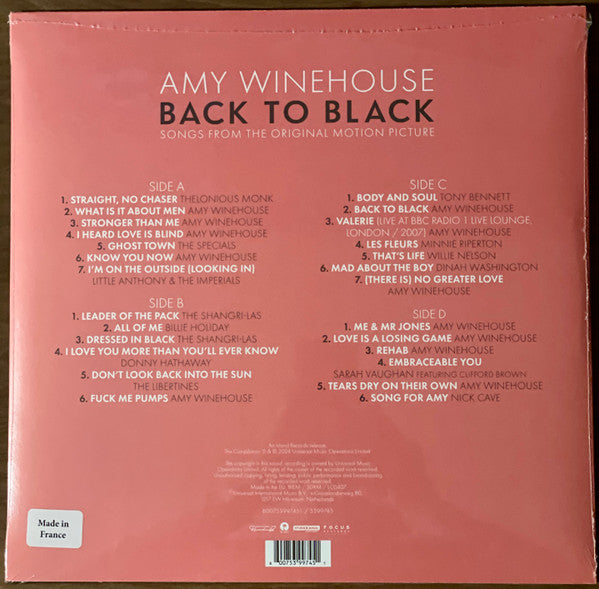 Amy Winehouse / Various – Back To Black (Songs From The Original Motion Picture)