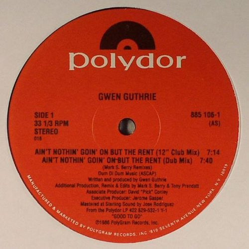 Gwen Guthrie – Ain't Nothin' Goin' On But The Rent