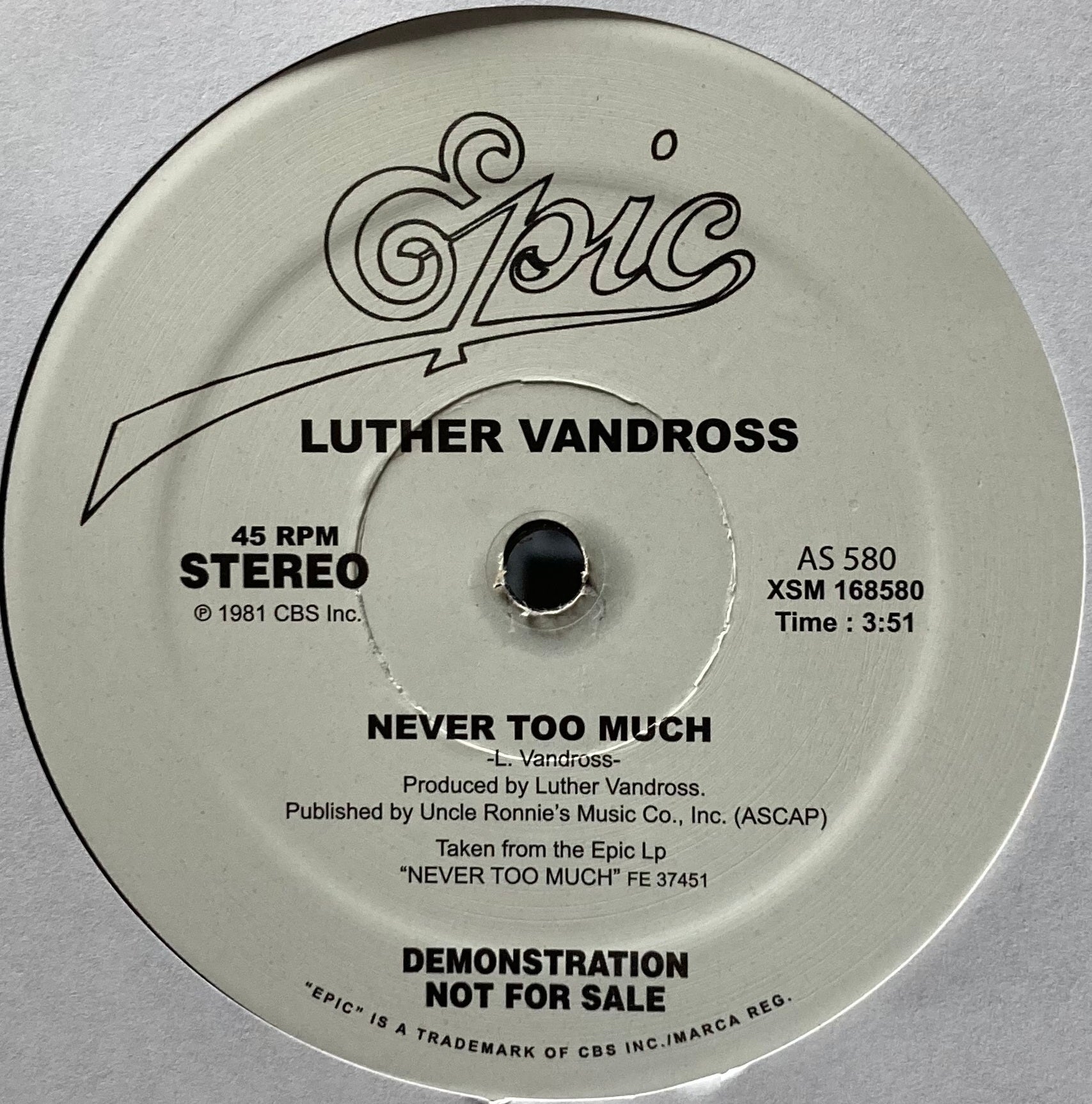 Luther Vandross - Never Too much