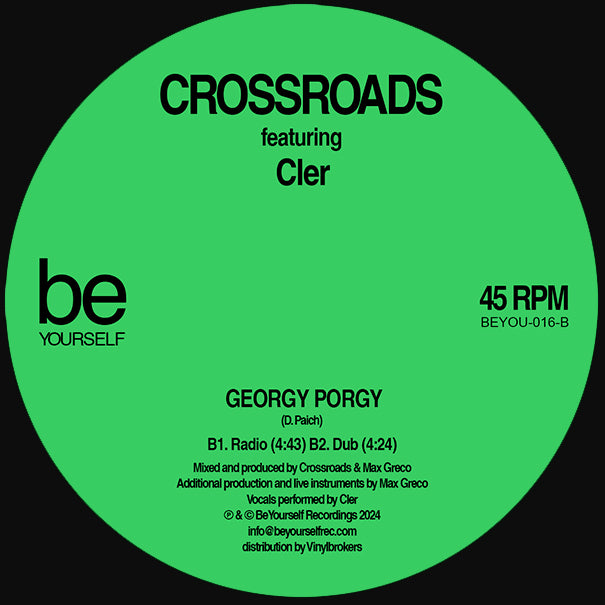 Crossroads feat. Cler - Don't Lose The Magic / Georgy Porgy【近日入荷予定】