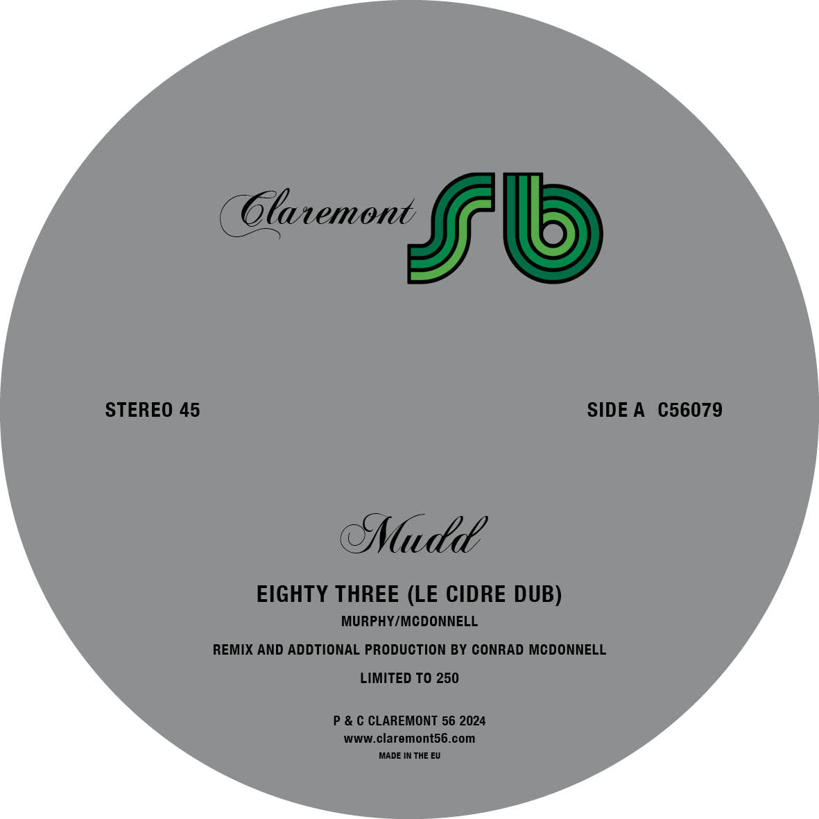 Mudd - Eighty Three (Conrad Idjut Remixes)【近日入荷予定】