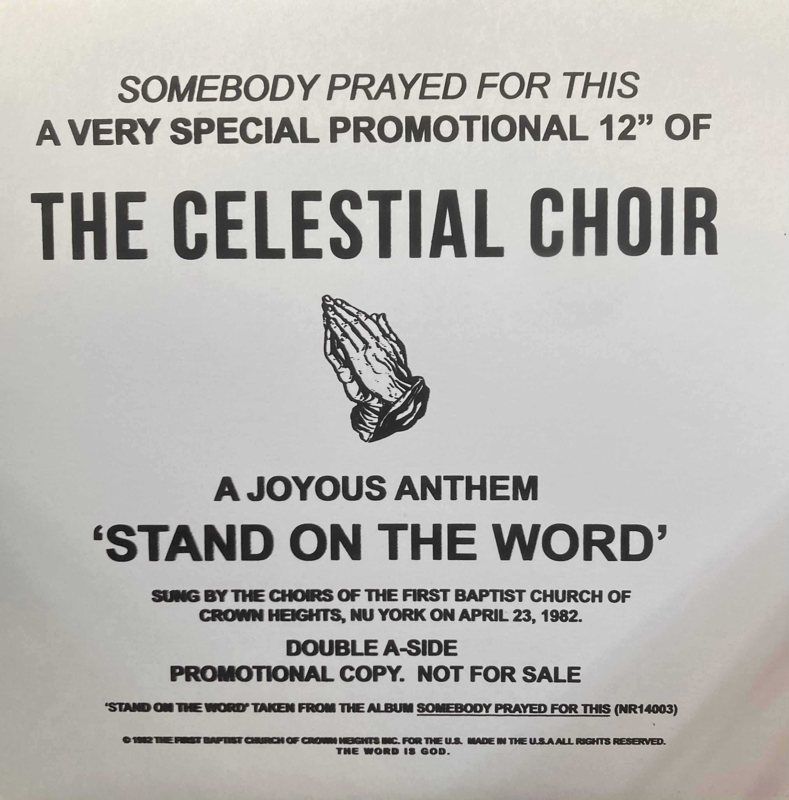 The Celestial Choir – Stand On The Word