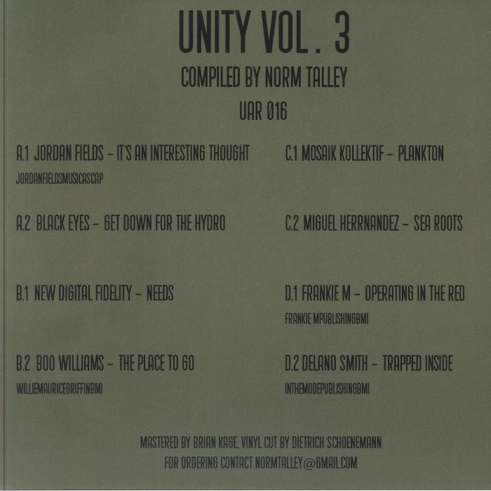 Norm Talley / Various – Unity Vol. 3