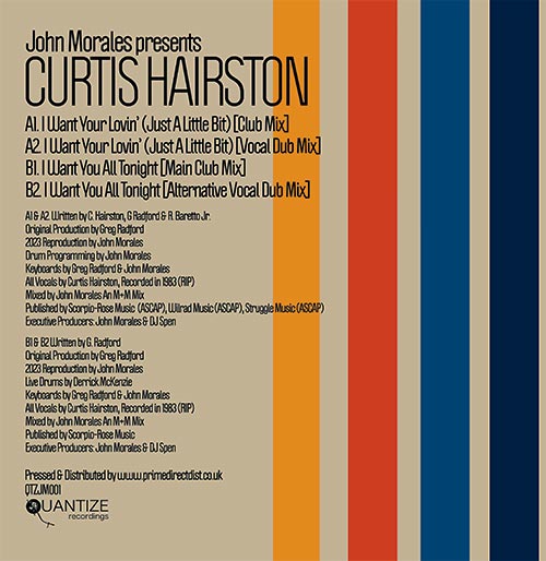 John Morales Presents Curtis Hairston – I Want Your Lovin' / I Want You All Tonight