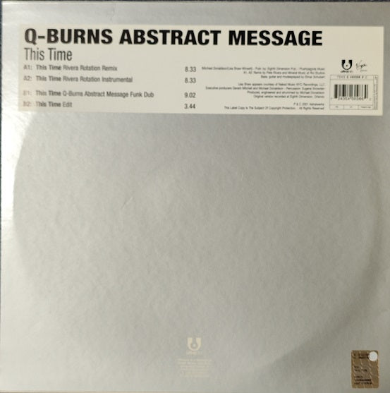 Q-BURNS ABSTRACT MESSAGE / THIS TIME feat.LISA SHAW (USED)