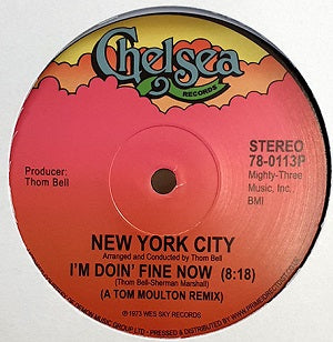 NEW YORK CITY / I'M DOING FINE NOW -RSD LIMITED-