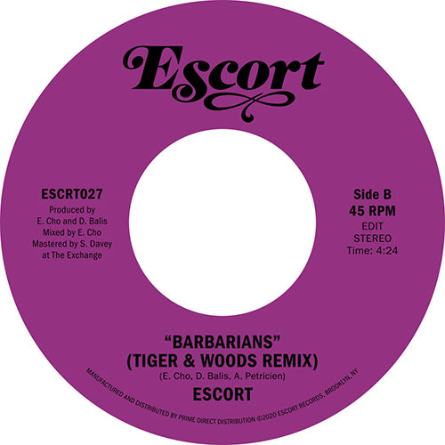 ESCORT / ANIMAL NATURE B / W BARBARIANS (TIGER & WOODS REMIX) (7 inch)