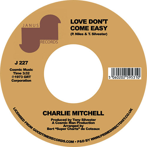 CHARLIE MITCHELL / AFTER HOURS / LOVE DON'T COME EASY (7 inch)-RSD LIMITED-