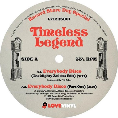 TIMELESS LEGEND / EVERYBODY DISCO / I WAS BORN TO LOVE YOU -RSD LIMITED-