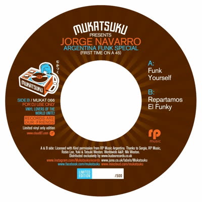 JORGE NAVARRO / FIRST TIME ON A 45 : ARGENTINA FUNK SPECIAL (7 inch)