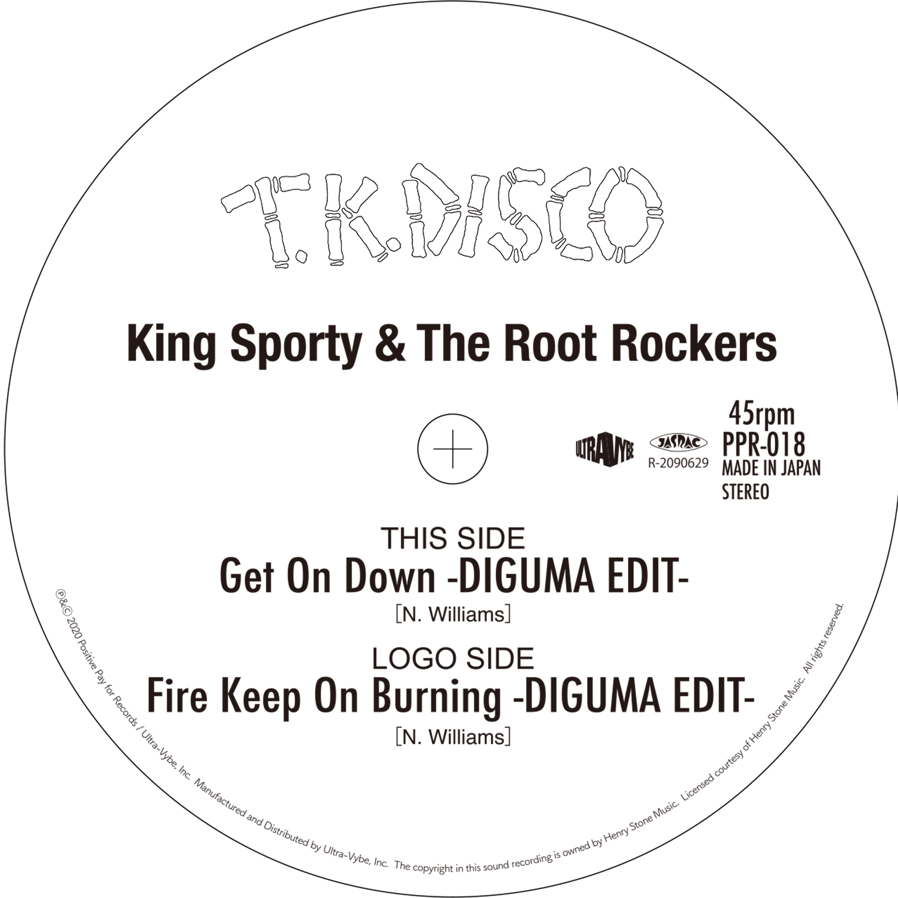 KING SPORTY & THE ROOT ROCKERS / GET ON DOWN -DIGUMA EDIT (7 inch)