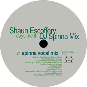 SHAUN ESCOFFERY / DAYS LIKE THIS (DJ SPINNA REMIXES)-RSD LIMITED-