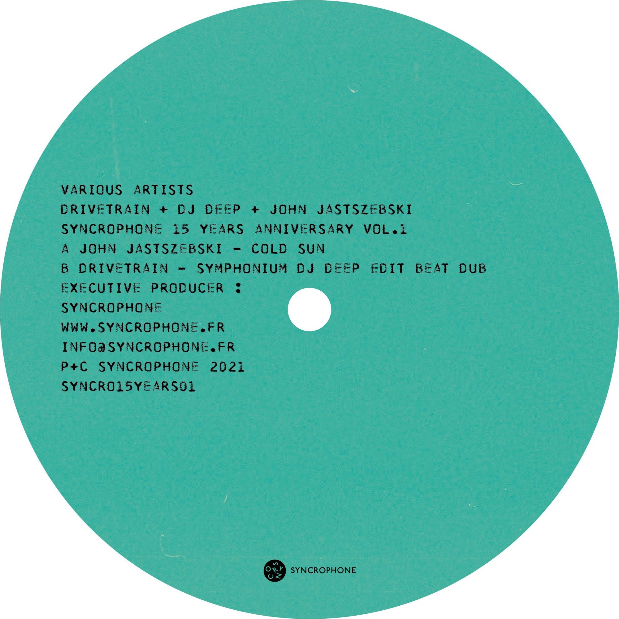 DRIVETRAIN, DJ DEEP, JOHN JASTSZESBKI / SYNCROPHONE 15 YEARS ANNIVERSARY VOL.1