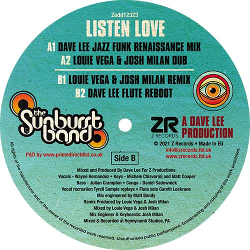 THE SUNBURST BAND / LISTEN LOVE (DAVE LEE &amp; LOUIE VEGA MIXES)