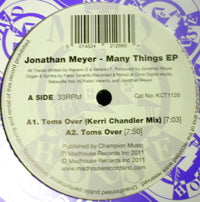 JONATHAN MEYER / MANY THINGS EP